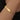 custom engraved gold chain cuban bracelet on model closeup 